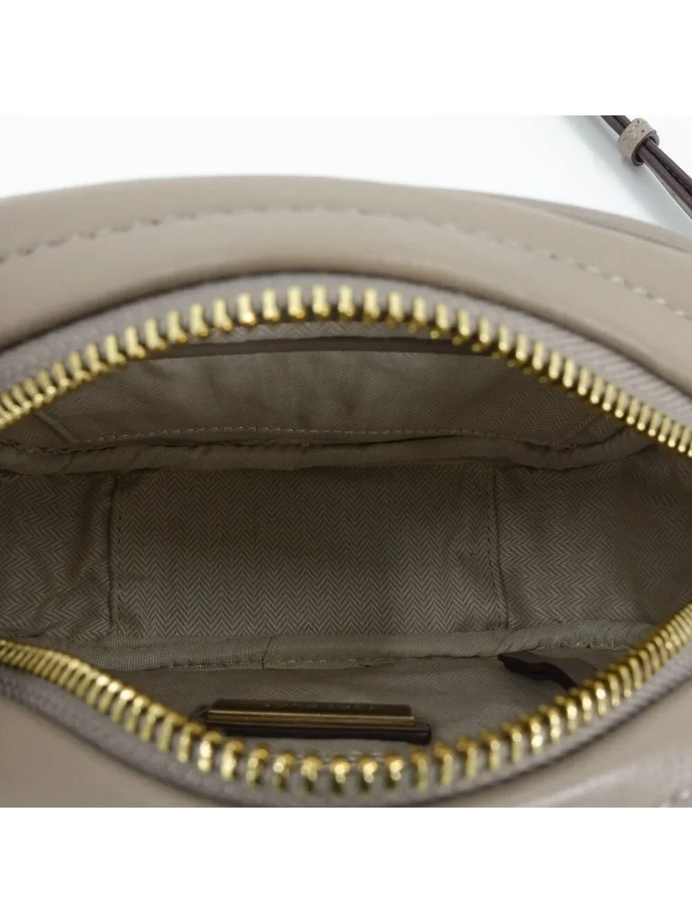 Tory Burch Kira Chevron Small Camera Crossbody Bag Classic Taupe OS